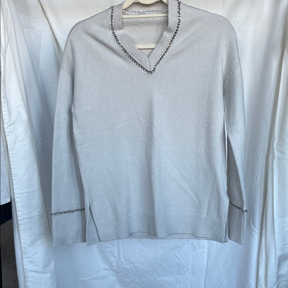 😻3for$15😻Black or light grey VNeck SweaterNWOT XS-S - Picture 2 of 8